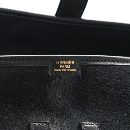Hermes Pony Hair Swift Jige Elan 29 Clutch Black 6 of 11