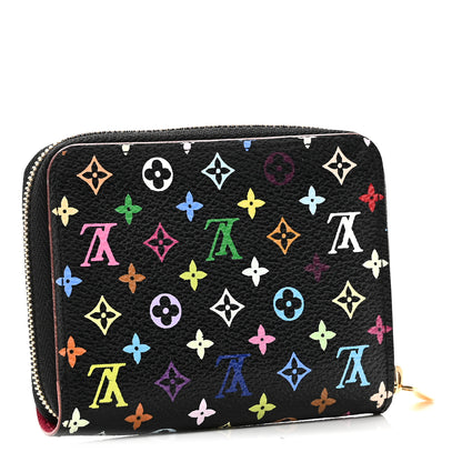 Louis Vuitton Monogram Multicolor Zippy Coin Purse Black Grenade 3 of 6