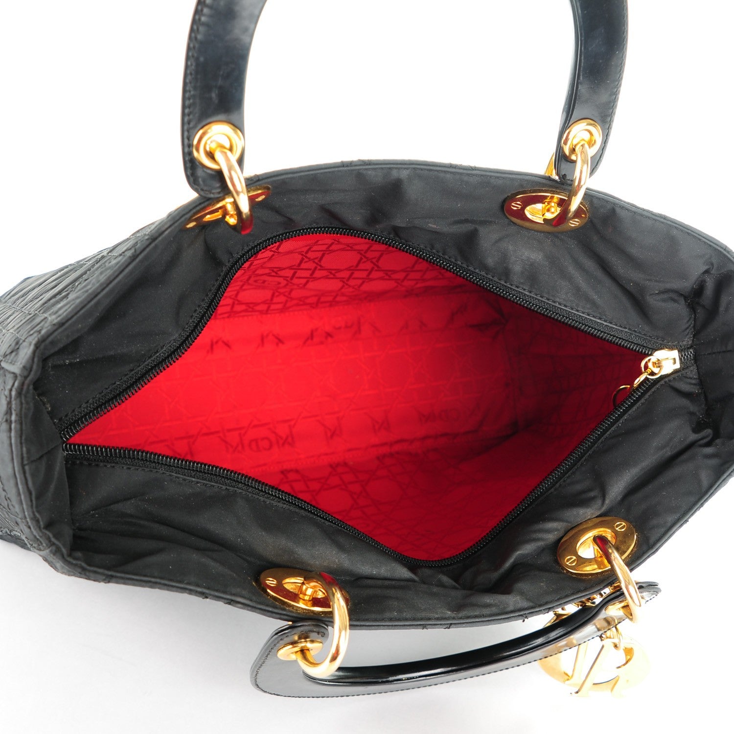 Christian Dior Nylon Cannage Large Lady Dior Black 5 of 9
