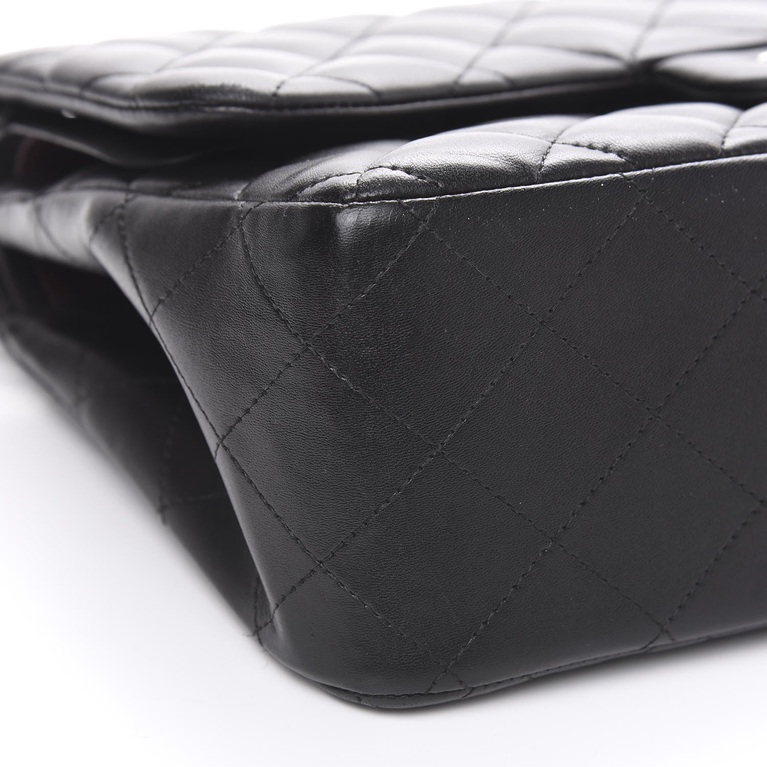 Chanel Lambskin Quilted Jumbo Double Flap Black 7 of 13