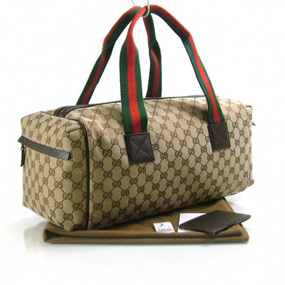 Gucci Monogram GG Small Duffle Bag Brown 3 of 9