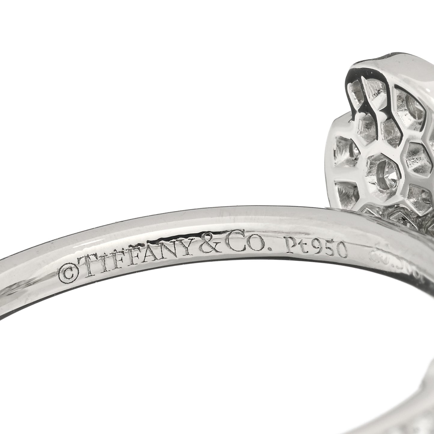 Platinum Diamond Paper Flowers Mixed Cluster Ring 47 4