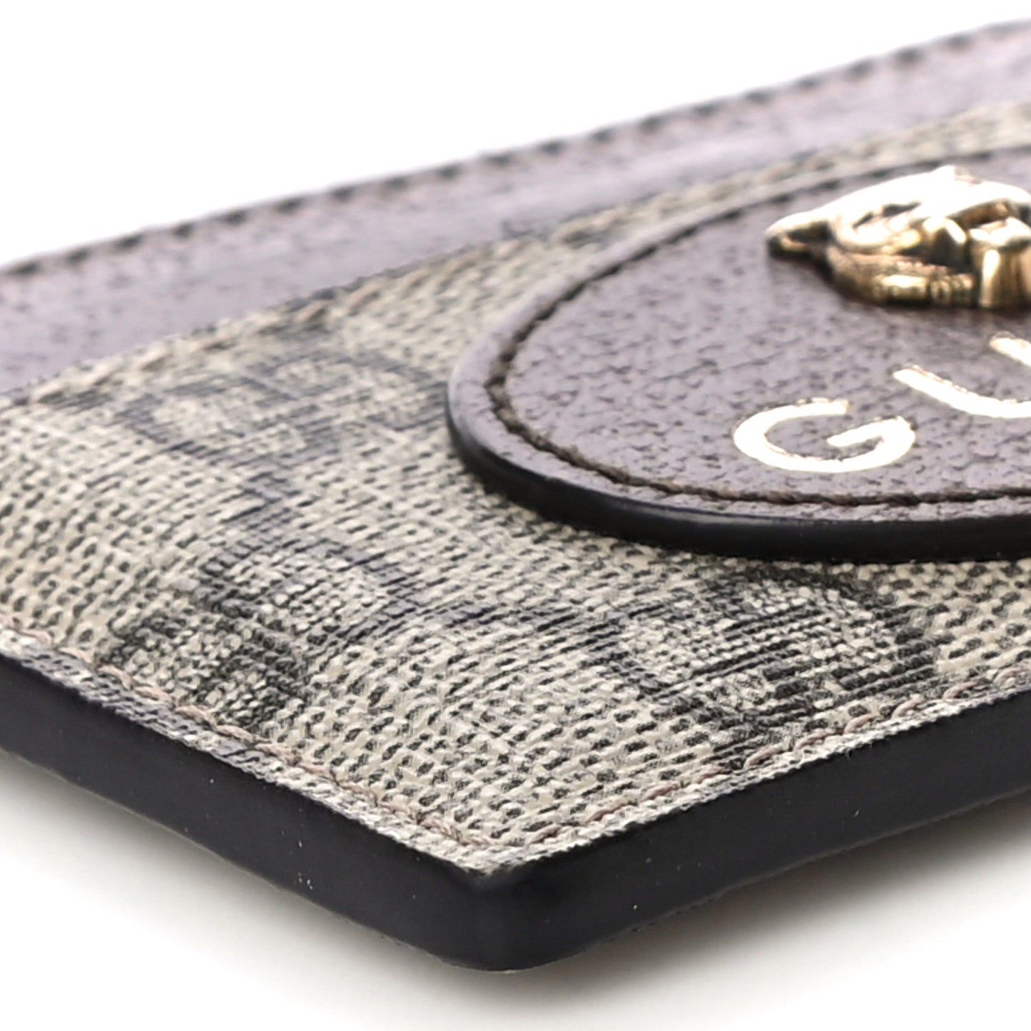 GG Supreme Monogram Neo Vintage Card Holder Beige Crop New Acero