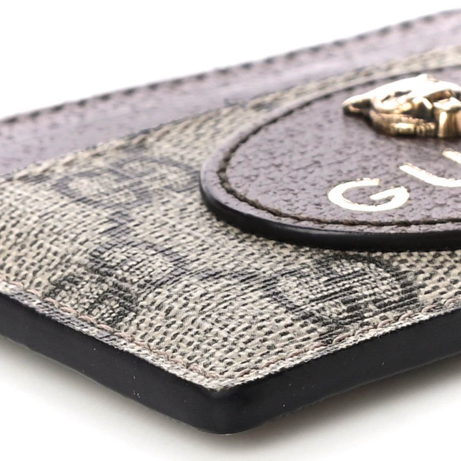 Gucci GG Supreme Monogram Neo Vintage Card Holder Beige Crop New Acero 8 of 10