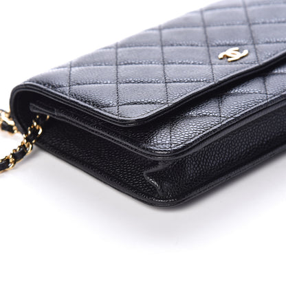 Chanel Caviar Quilted Wallet On Chain WOC Black 9 of 11