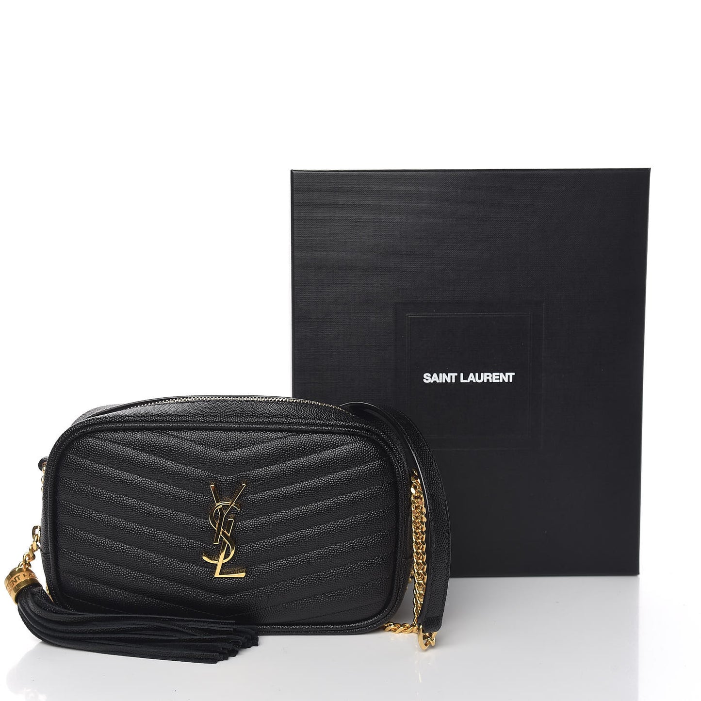 Grain De Poudre Matelasse Monogram Mini Lou Camera Bag Black