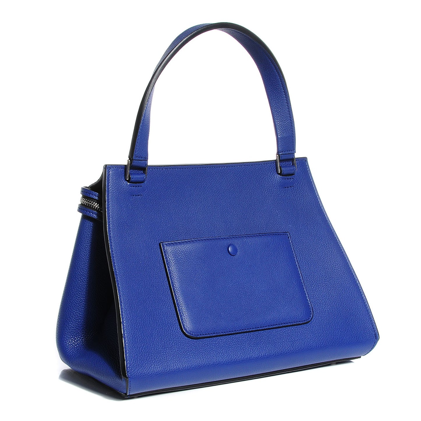 Grained Calfskin Small Edge Shoulder Bag Cobalt