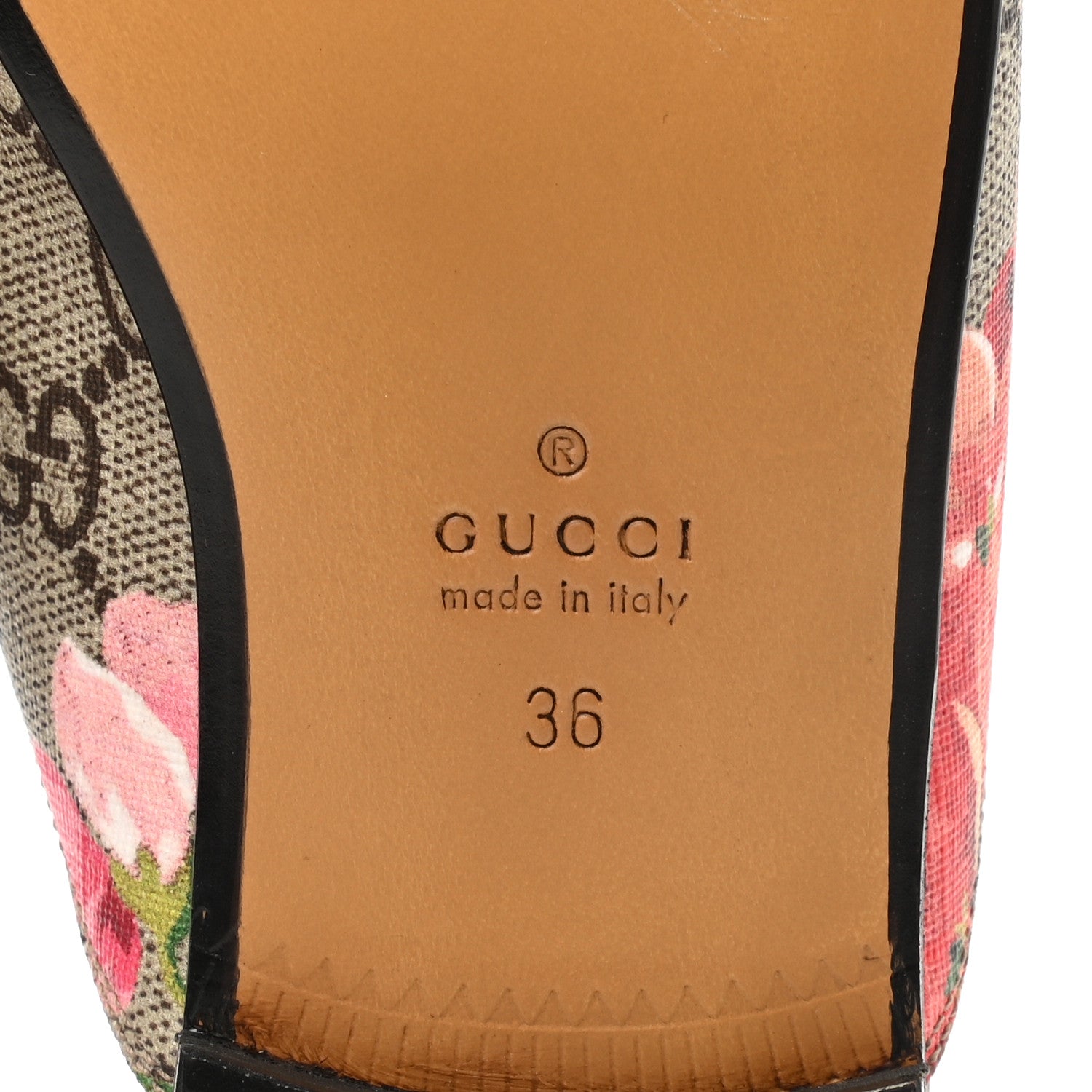 Gucci GG Supreme Monogram Blooms Womens Princetown Slippers 36 Beige Multicolor Dry Rose 6 of 9