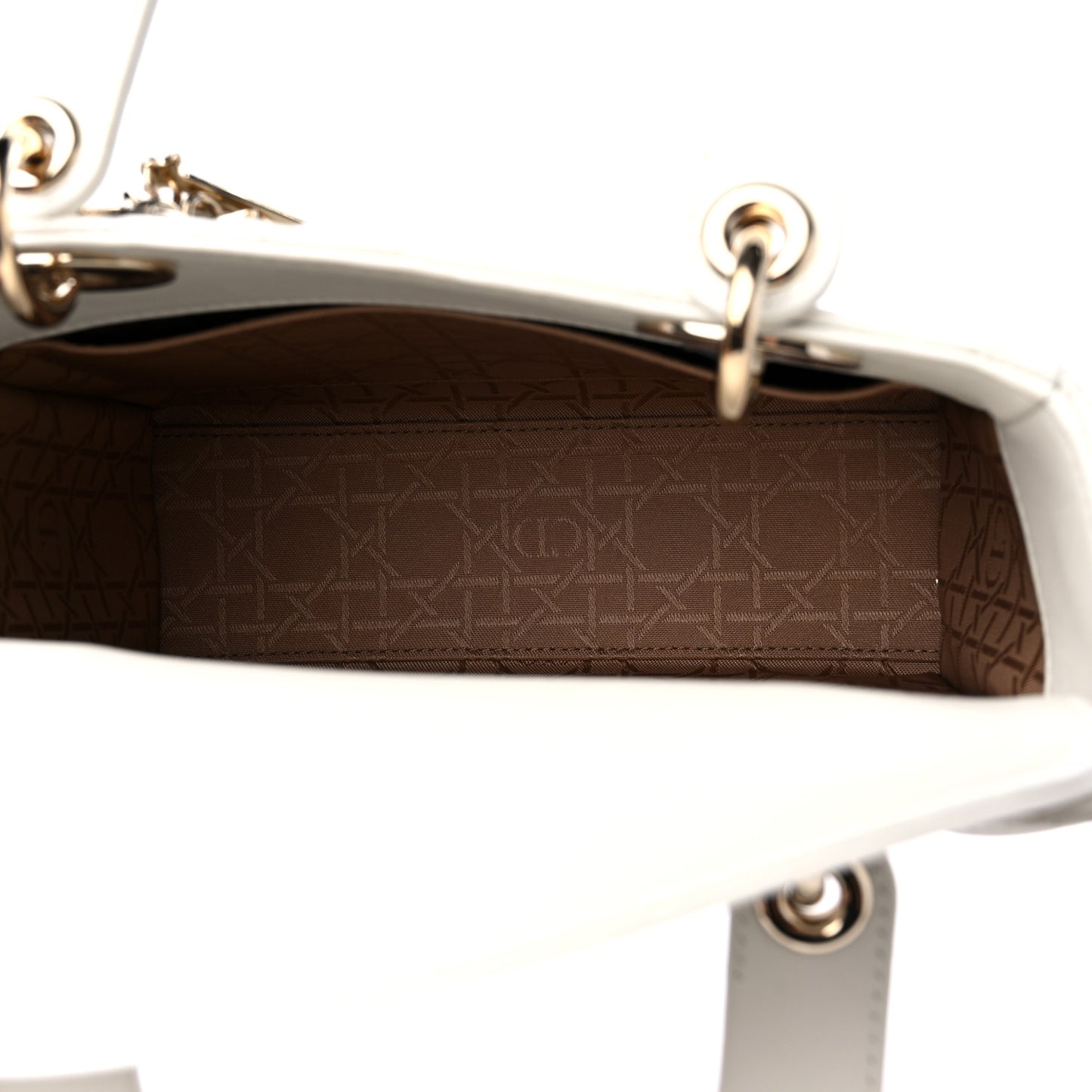 Lambskin Cannage Small My ABCDior Lady Dior White