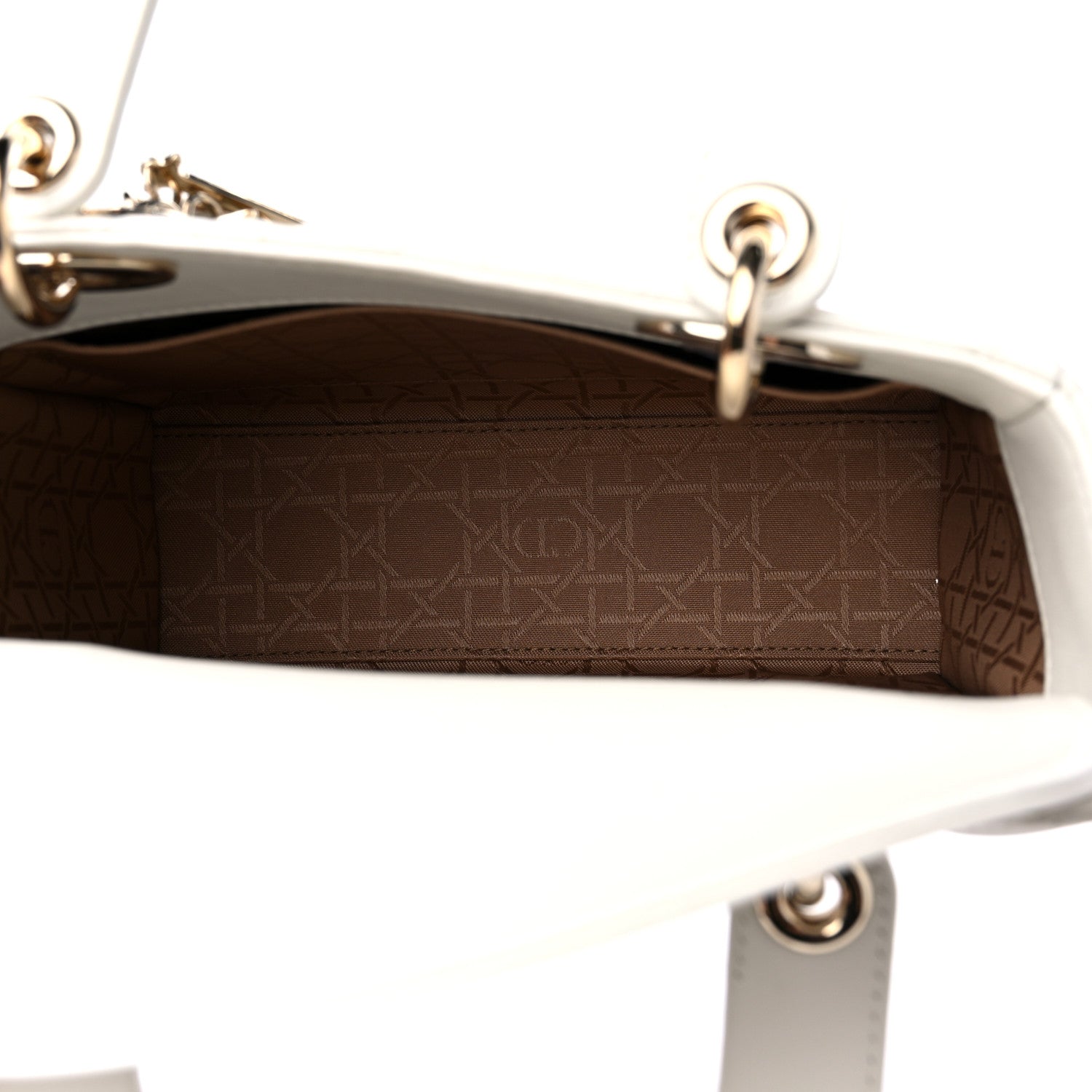 Christian Dior Lambskin Cannage Small My ABCDior Lady Dior White 5 of 10