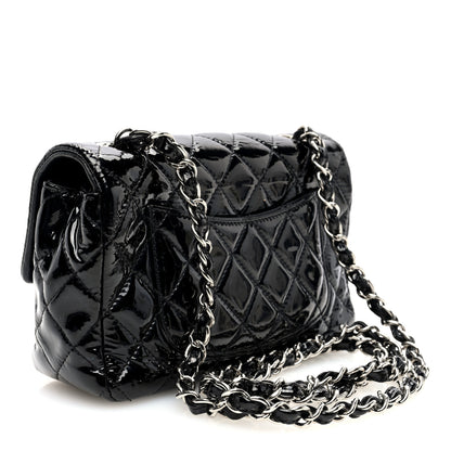 Chanel Patent Calfskin Quilted Mini Rectangular Flap Black 3 of 10