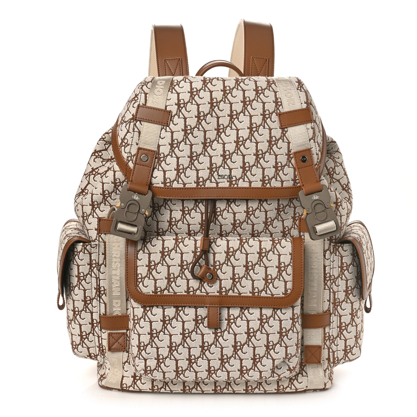 X CACTUS JACK Calfskin Hit The Road Logo Backpack Beige