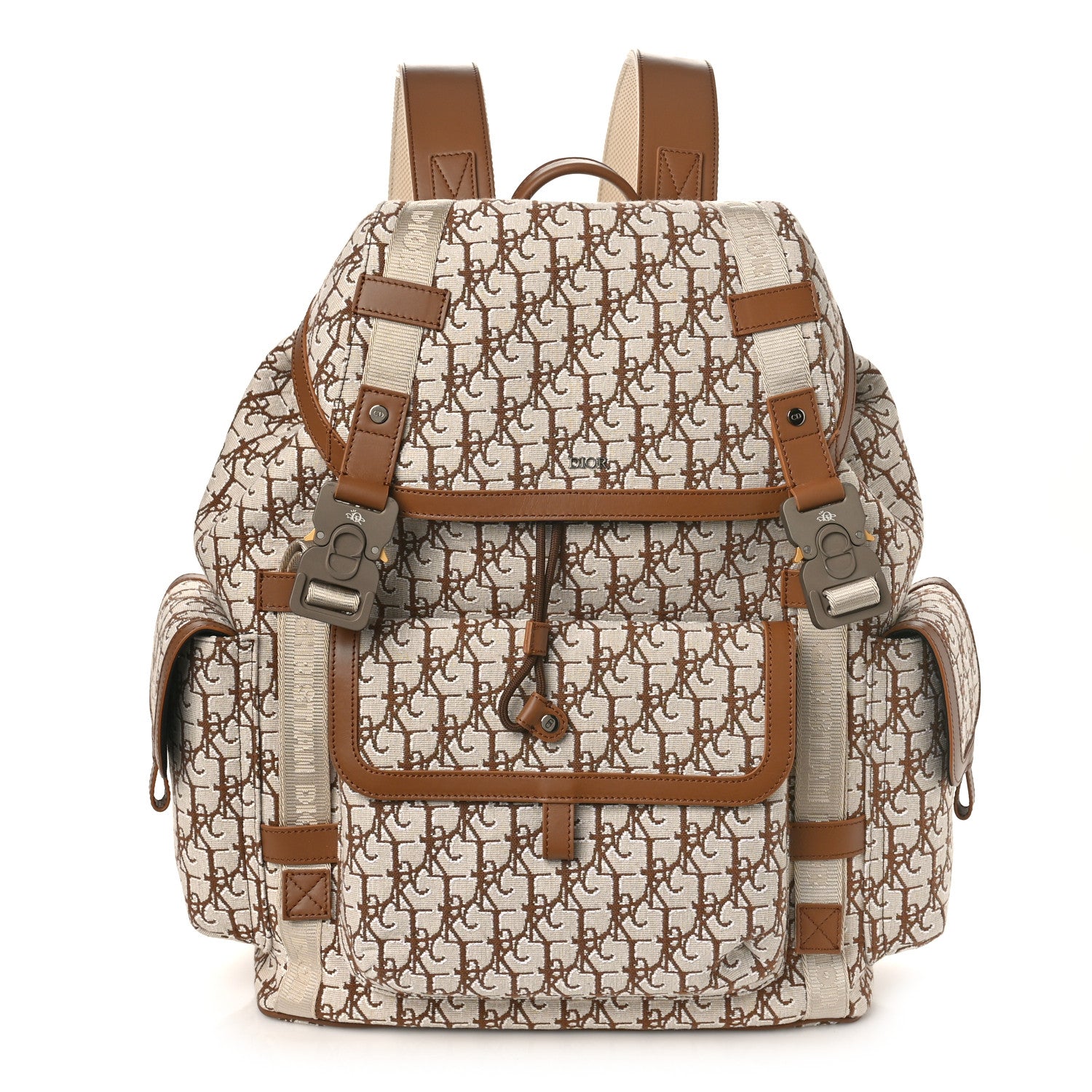 Christian Dior X CACTUS JACK Calfskin Hit The Road Logo Backpack Beige 1 of 9