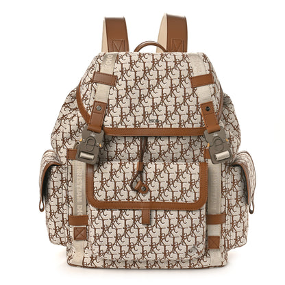 Christian Dior X CACTUS JACK Calfskin Hit The Road Logo Backpack Beige 1 of 9