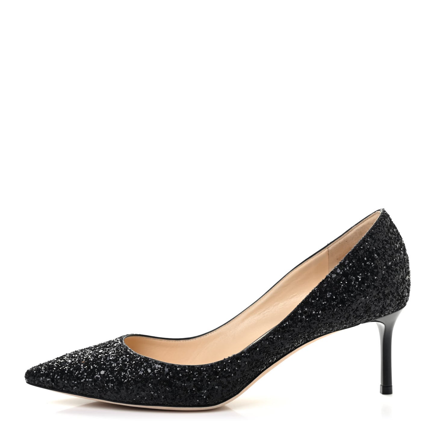 Glitter Pointy Toe Romy 60 Pumps 39 Black