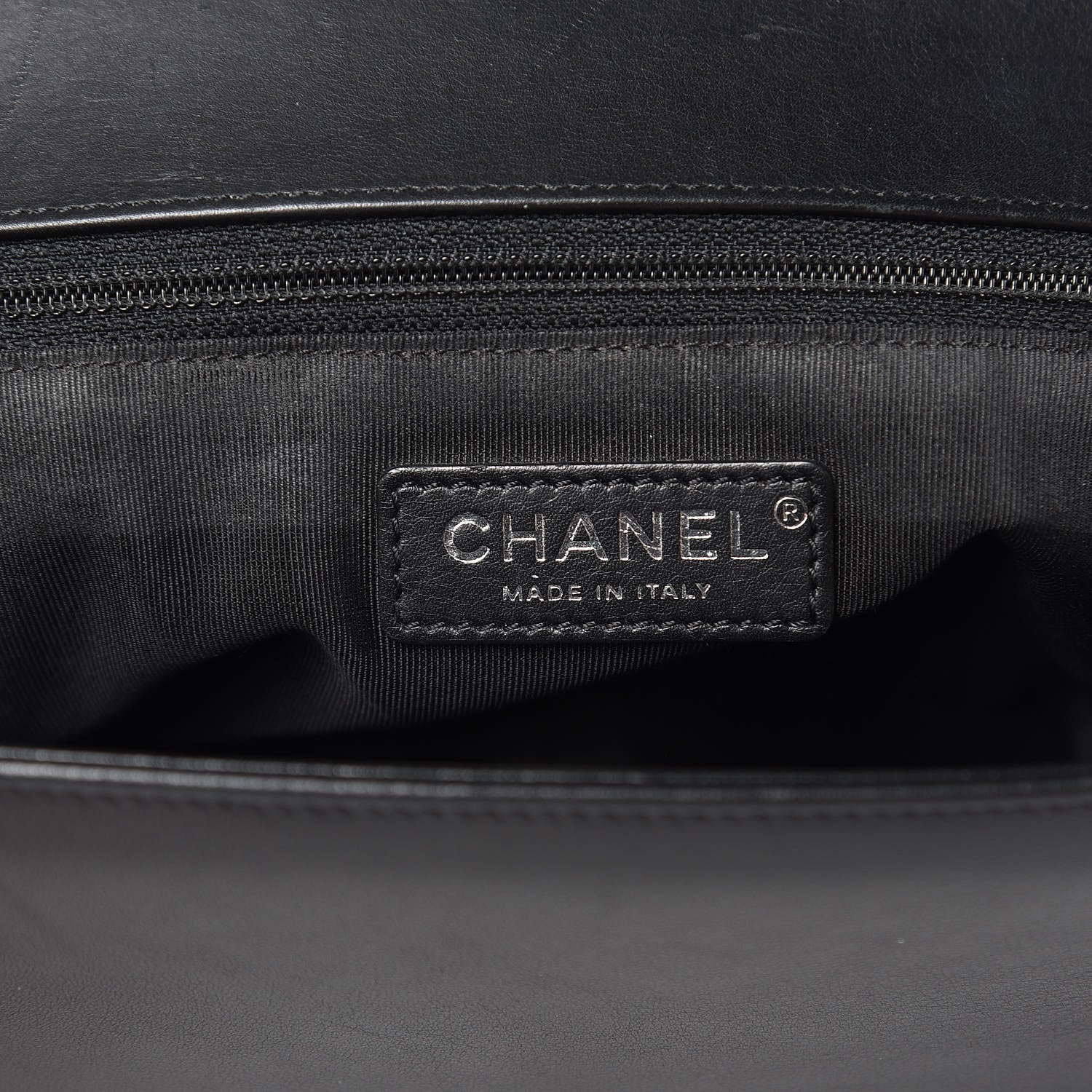 Chanel Lambskin Chevron Quilted New Medium Boy Flap Black 6 of 14