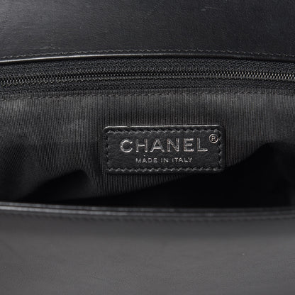 Chanel Lambskin Chevron Quilted New Medium Boy Flap Black 6 of 14