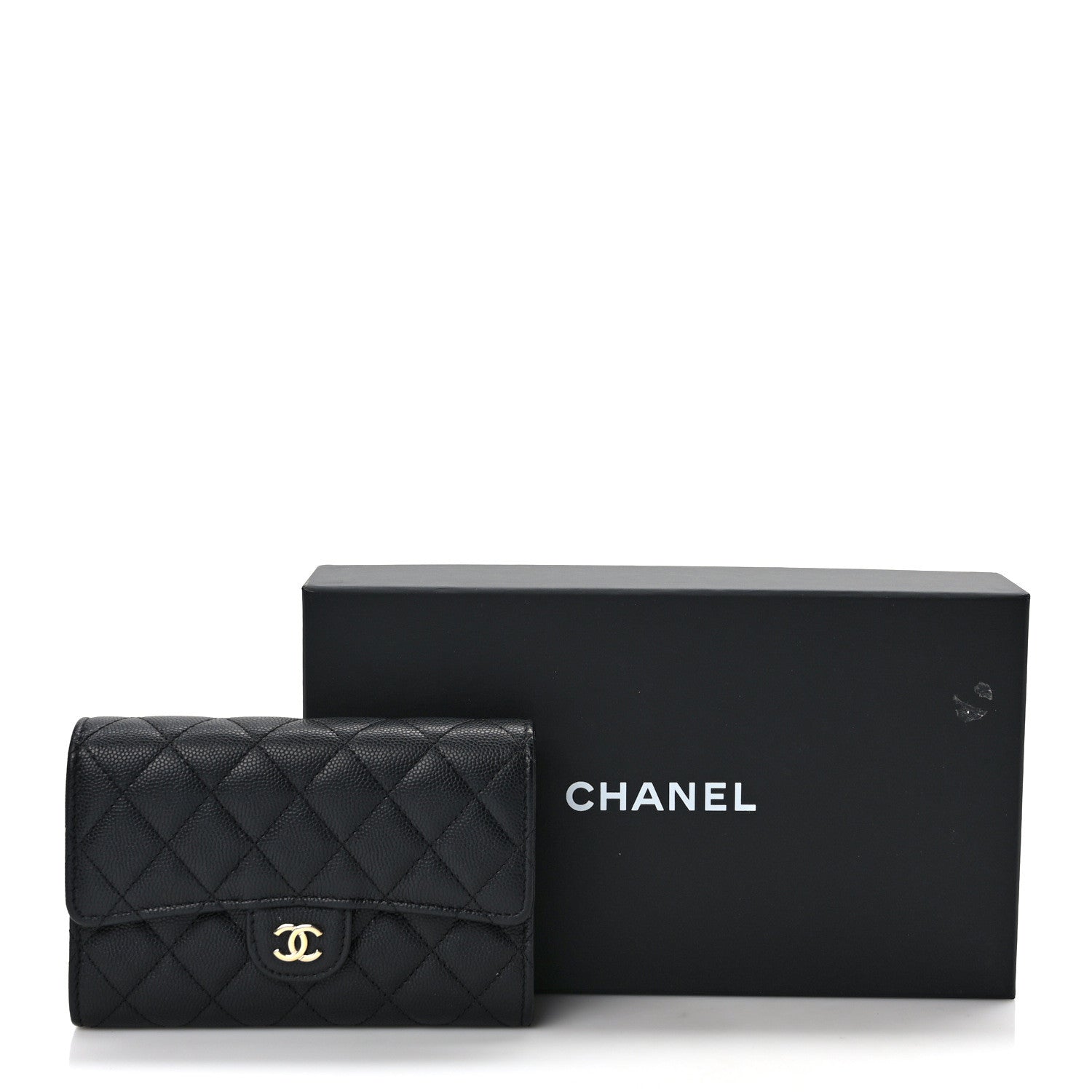 Chanel Caviar Quilted Medium Flap Wallet Black 10 of 10