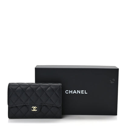 Chanel Caviar Quilted Medium Flap Wallet Black 10 of 10