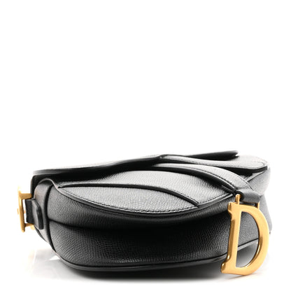 Christian Dior Grained Calfskin Mini Saddle Bag Black 4 of 11