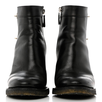 Chanel Calfskin CC Turnlock Ankle Boots 37.5 Black 2 of 12