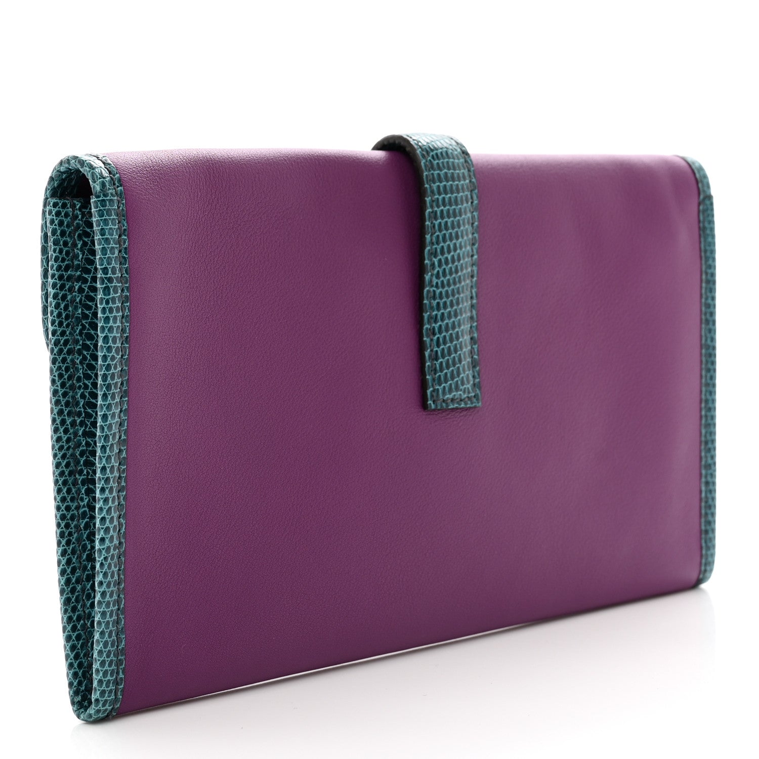 Hermes Swift Lizard Niloticus Jige Duo Anemone Bleu Petrole 4 of 8