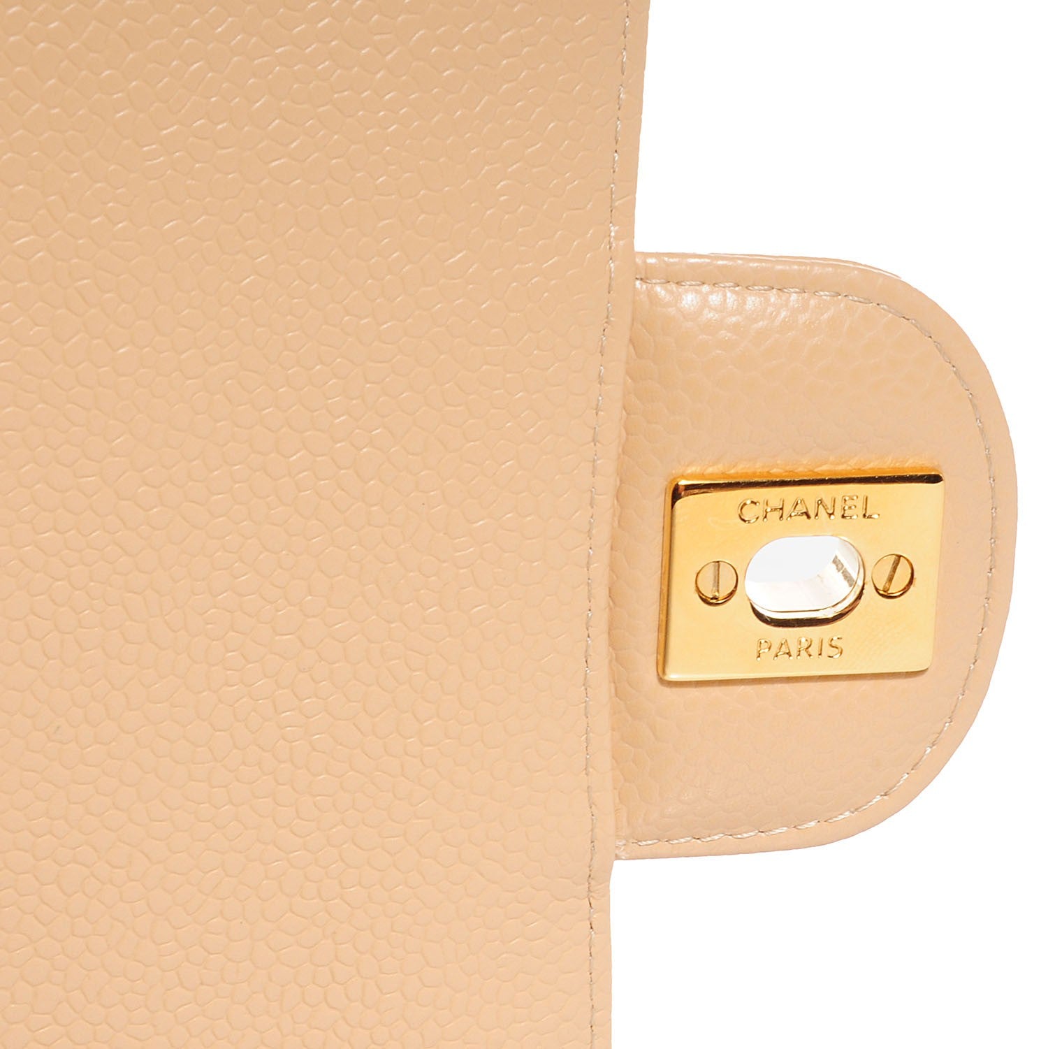 Chanel Caviar Quilted Medium Double Flap Beige Clair 6 of 9