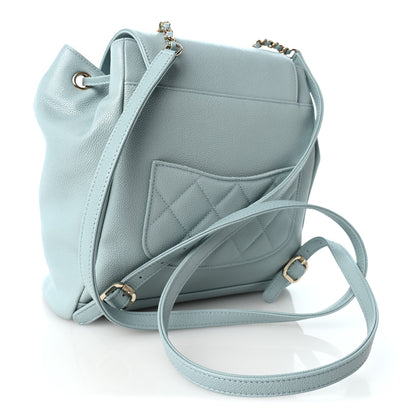 Chanel Caviar Quilted Business Affinity Backpack Light Blue 3 of 10