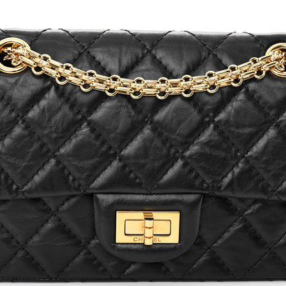 Chanel Aged Calfskin Quilted 2.55 Reissue Mini Flap Black 8 of 10