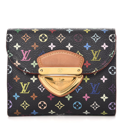Louis Vuitton Monogram Multicolor Joey Wallet Black Grenade 1 of 12