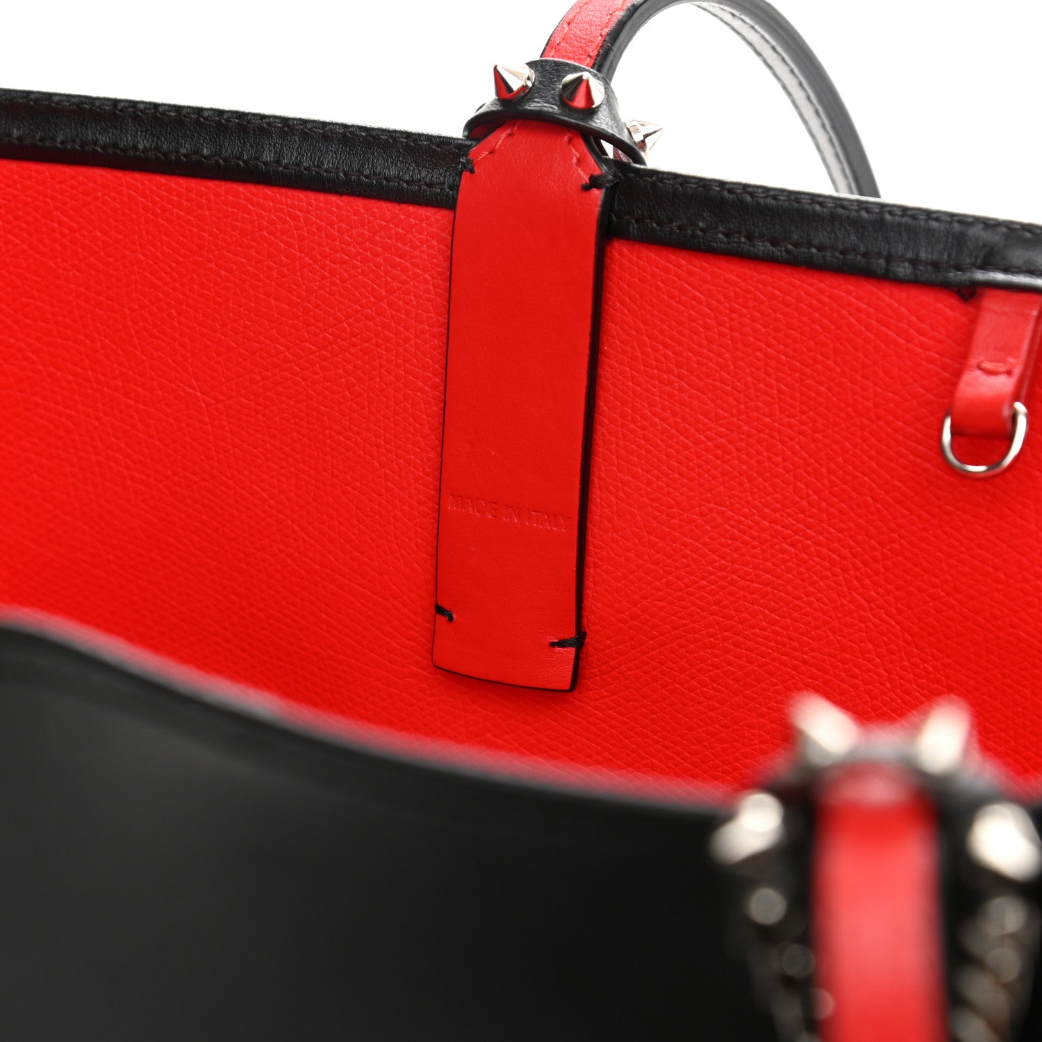 Christian Louboutin Calfskin In Love East West Cabata Tote Black Multicolor 8 of 17