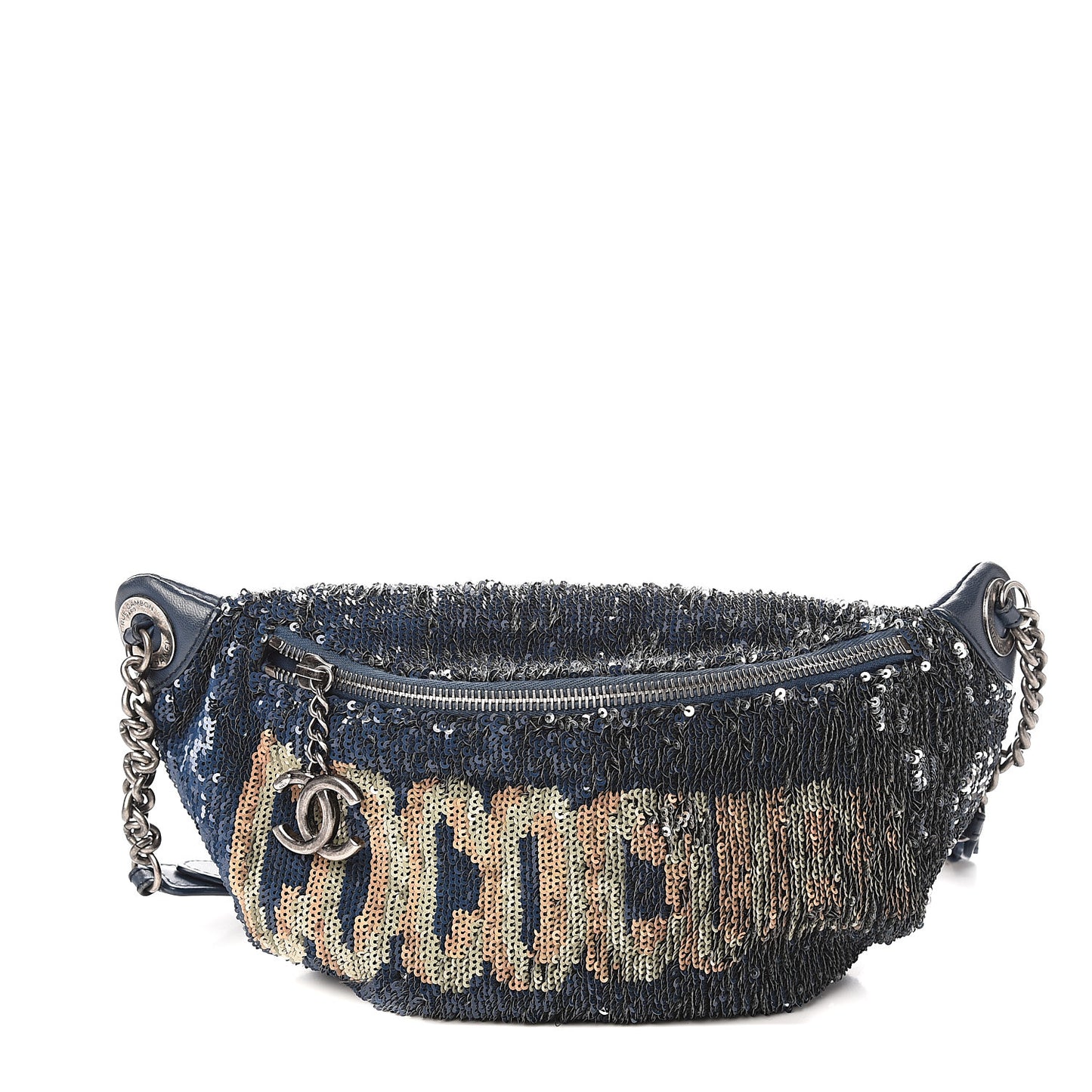 Sequin Coco Cuba Waist Bag Fanny Pack Blue Pink