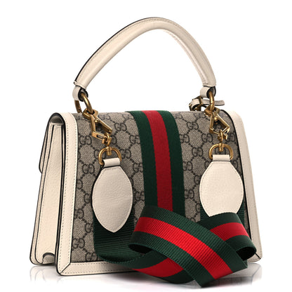 Gucci GG Supreme Monogram Small Queen Margaret Top Handle Bag White 3 of 14