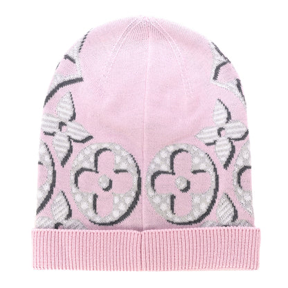 Louis Vuitton Wool Cashmere Giant Pop Monogram Beanie Hat Rose 2 of 7