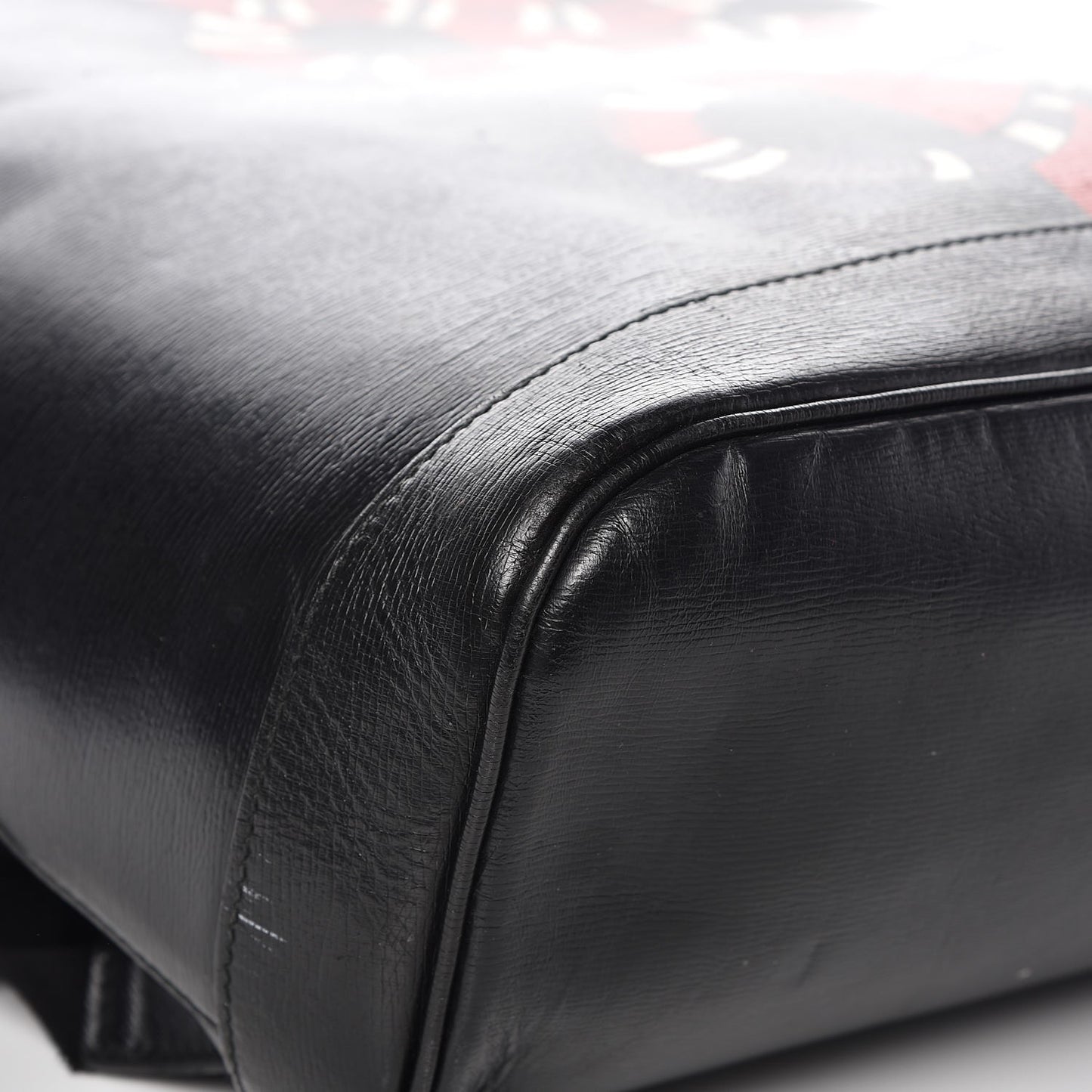 Calfskin Kingsnake Dome Backpack Black