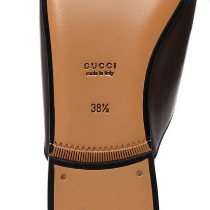 Gucci Calfskin Womens Princetown Slippers 38.5 Brown 6 of 8