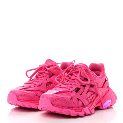 Balenciaga Rubber Mesh Monocolor Womens Track.2 Open Sneakers 36 Fluo Pink 3 of 10