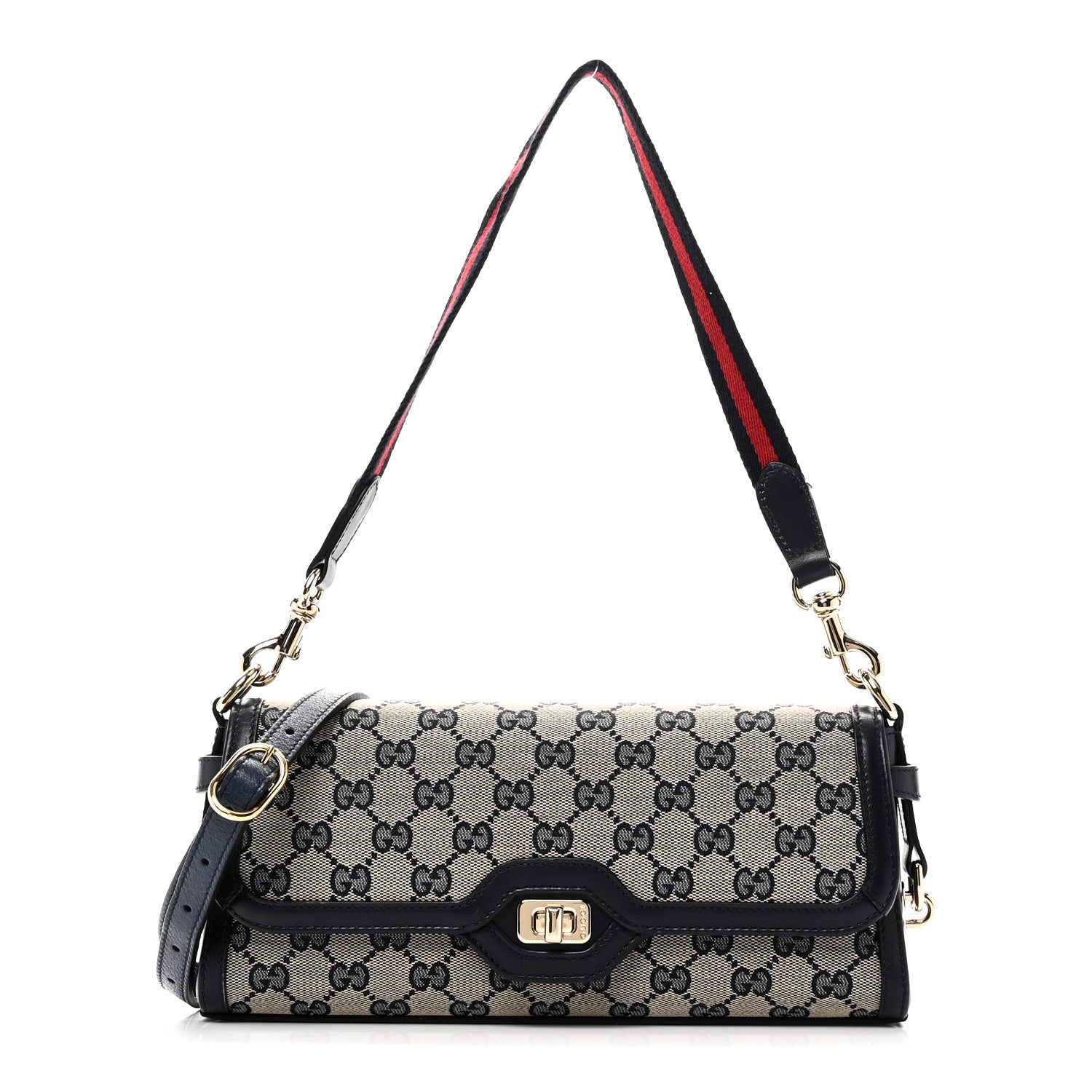 Gucci GG Monogram Small Luce Shoulder Bag Beige Blue 1 of 10