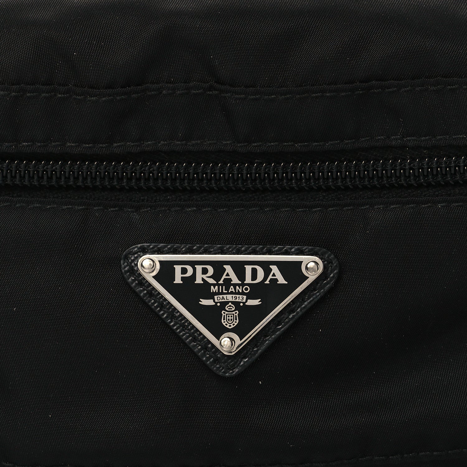 Prada Tessuto Nylon Saffiano Belt Bag Black 7 of 9