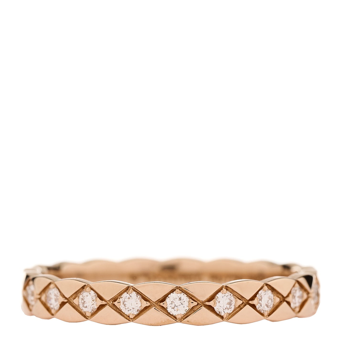 18K Beige Gold Diamond Mini Coco Crush Ring 60 9