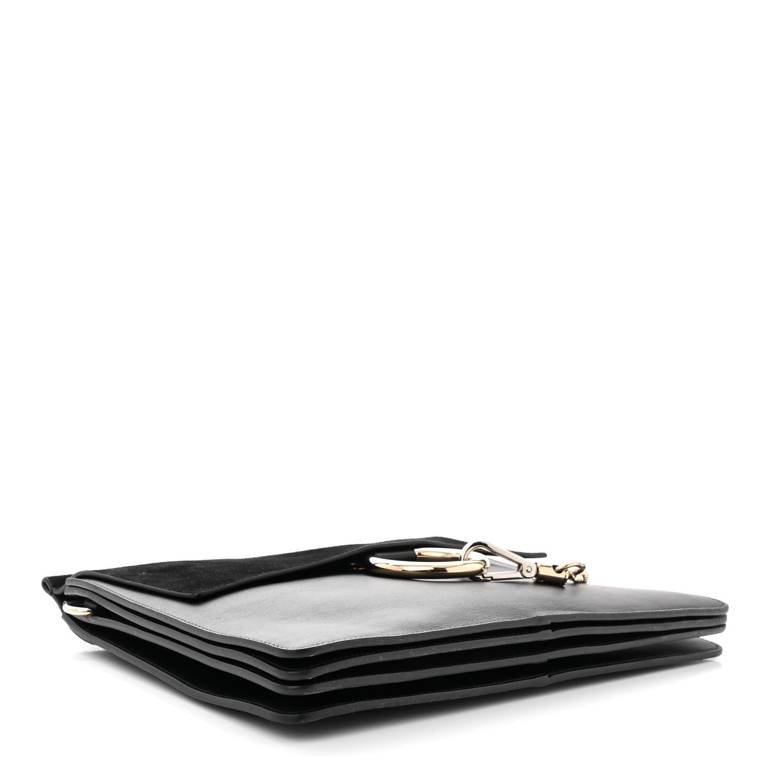 Chloe Suede Calfskin Medium Faye Shoulder Bag Black 4 of 11