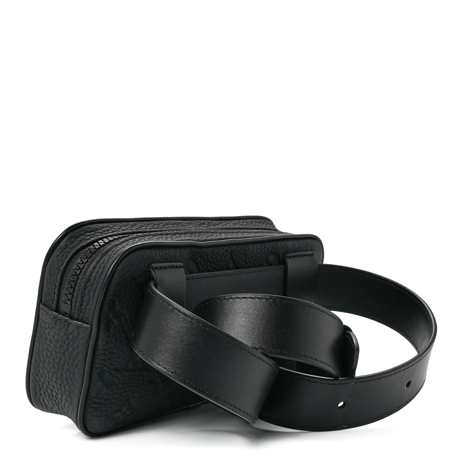 Louis Vuitton Taurillon Monogram Uniformes Solar Ray Soft Pochette Volga Belt Bag Black 3 of 11