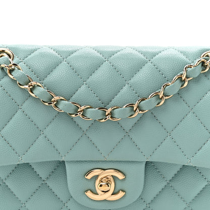 Chanel Caviar Quilted Small Double Flap Light Blue 8 of 10