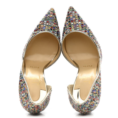Christian Louboutin Tresse Vitraux Specchio Iriza 100 Pumps 39 Multicolor Silver 2 of 10