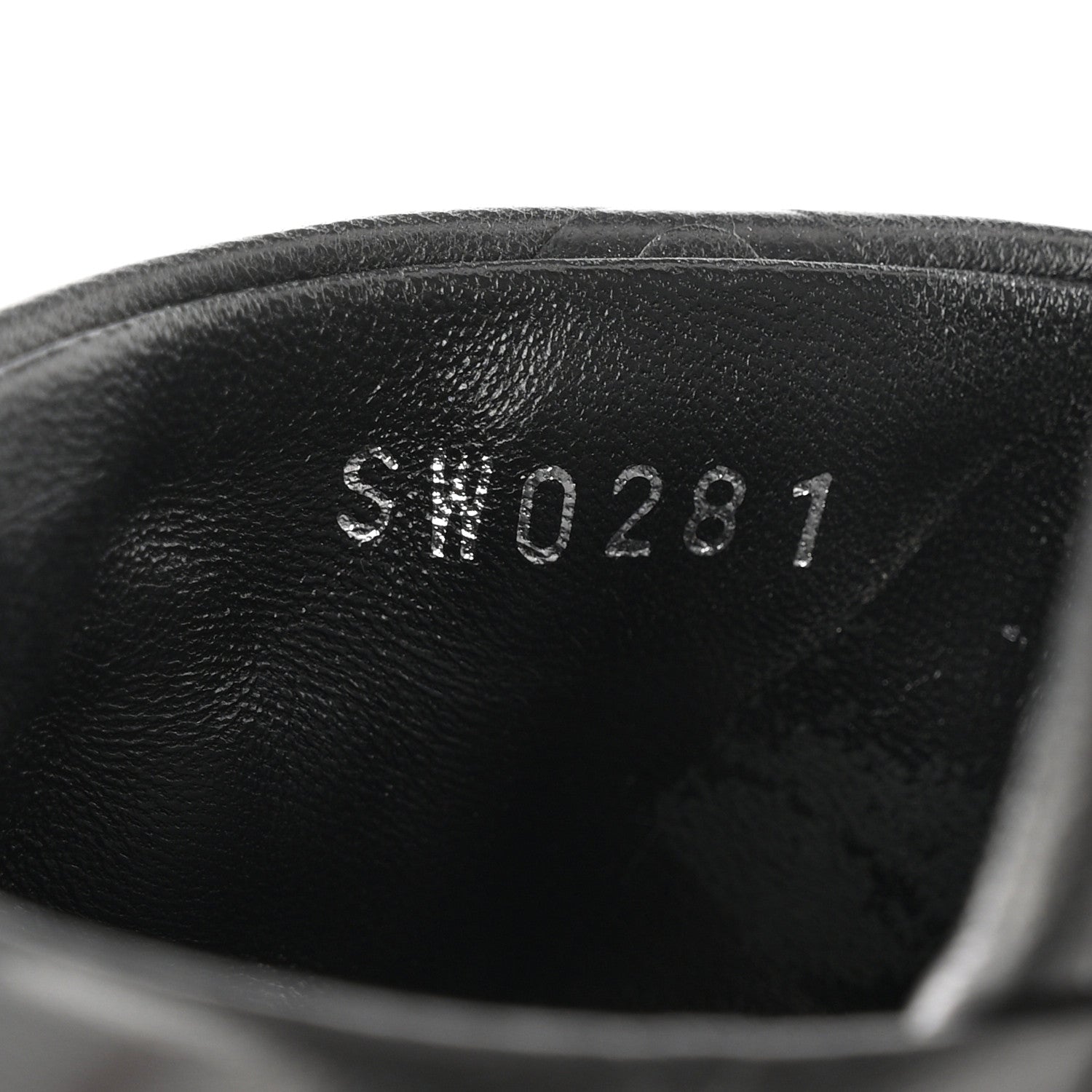 Louis Vuitton Lambskin Embossed Monogram Revival Mid Heel Mules 37 Black 9 of 10