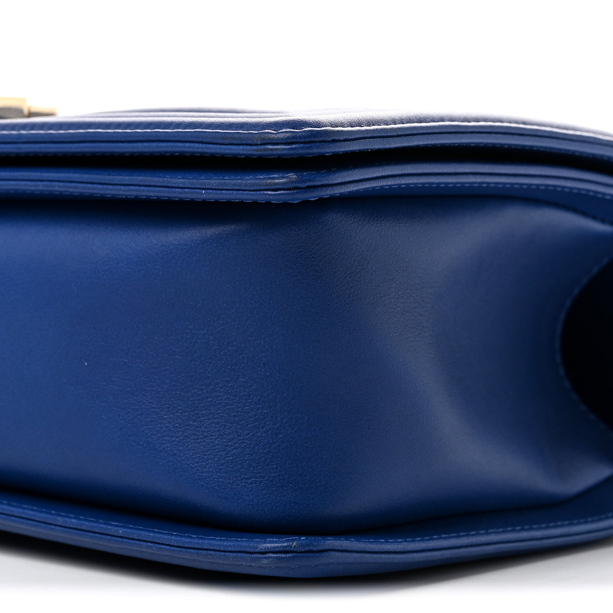 Calfskin Quilted Medium Boy Flap Blue