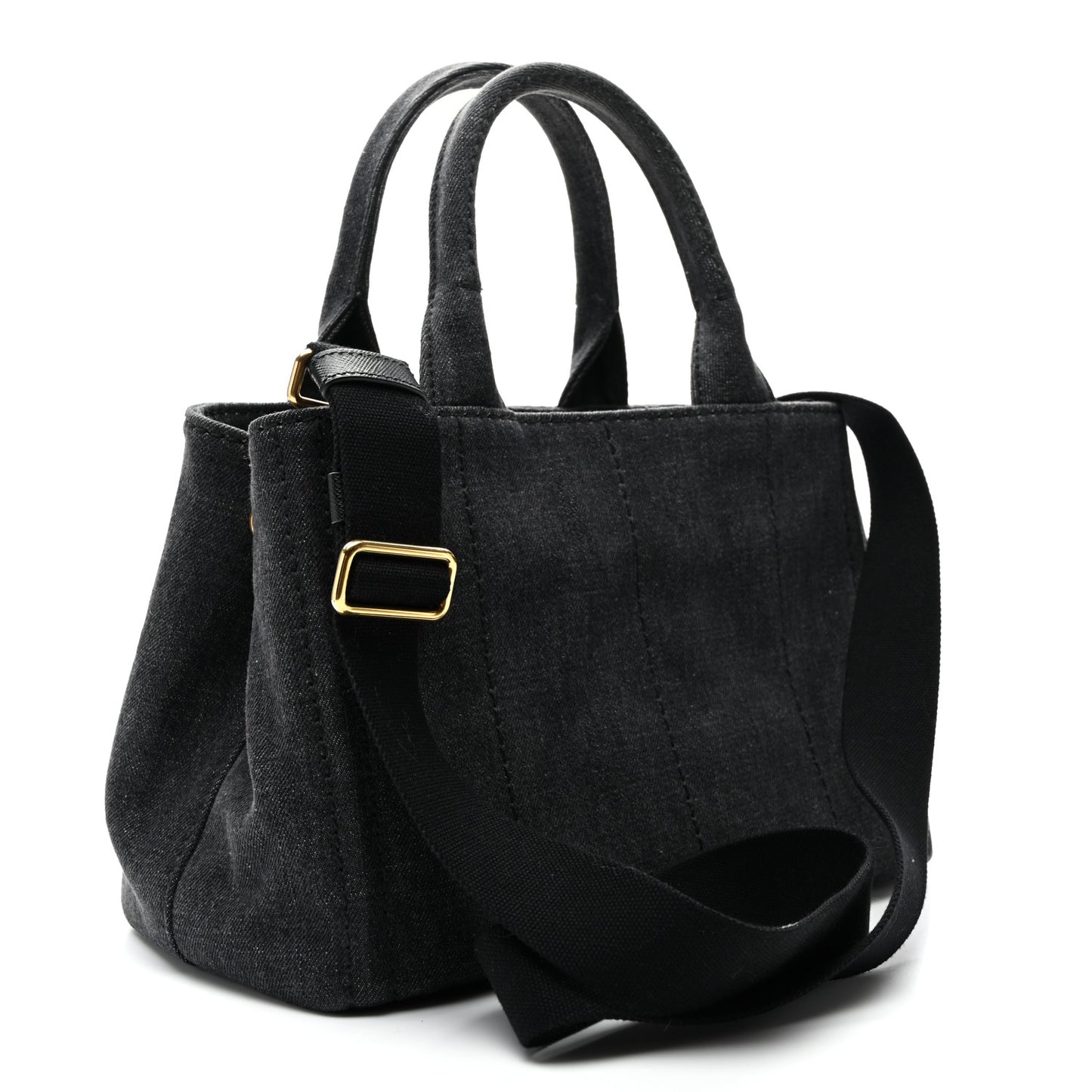 Denim Canapa Small Logo Tote Black
