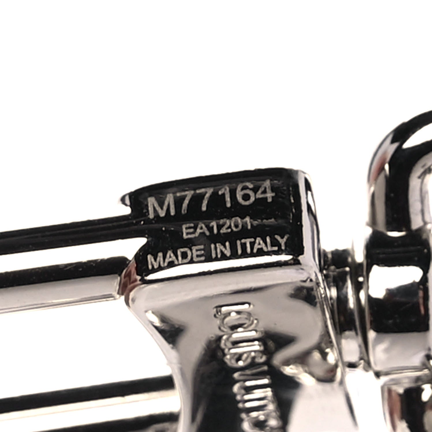 Louis Vuitton LV Facettes Bag Charm Key Holder Silver Black 3 of 4