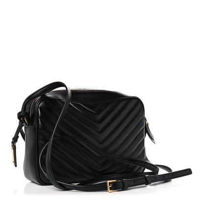 Saint Laurent Calfskin Matelasse Monogram Lou Camera Bag Black 3 of 11