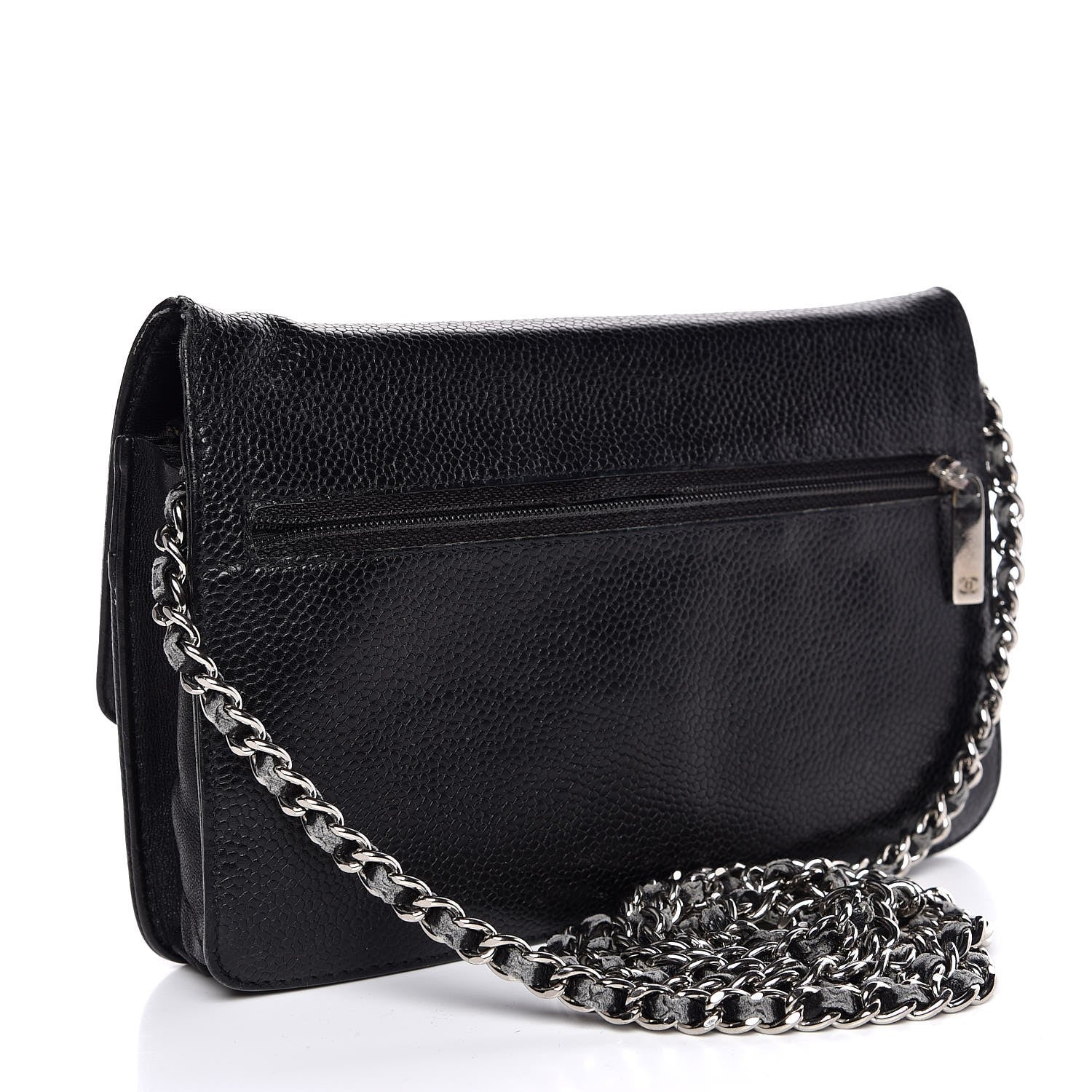 Chanel Caviar CC Wallet on Chain Black 3 of 15